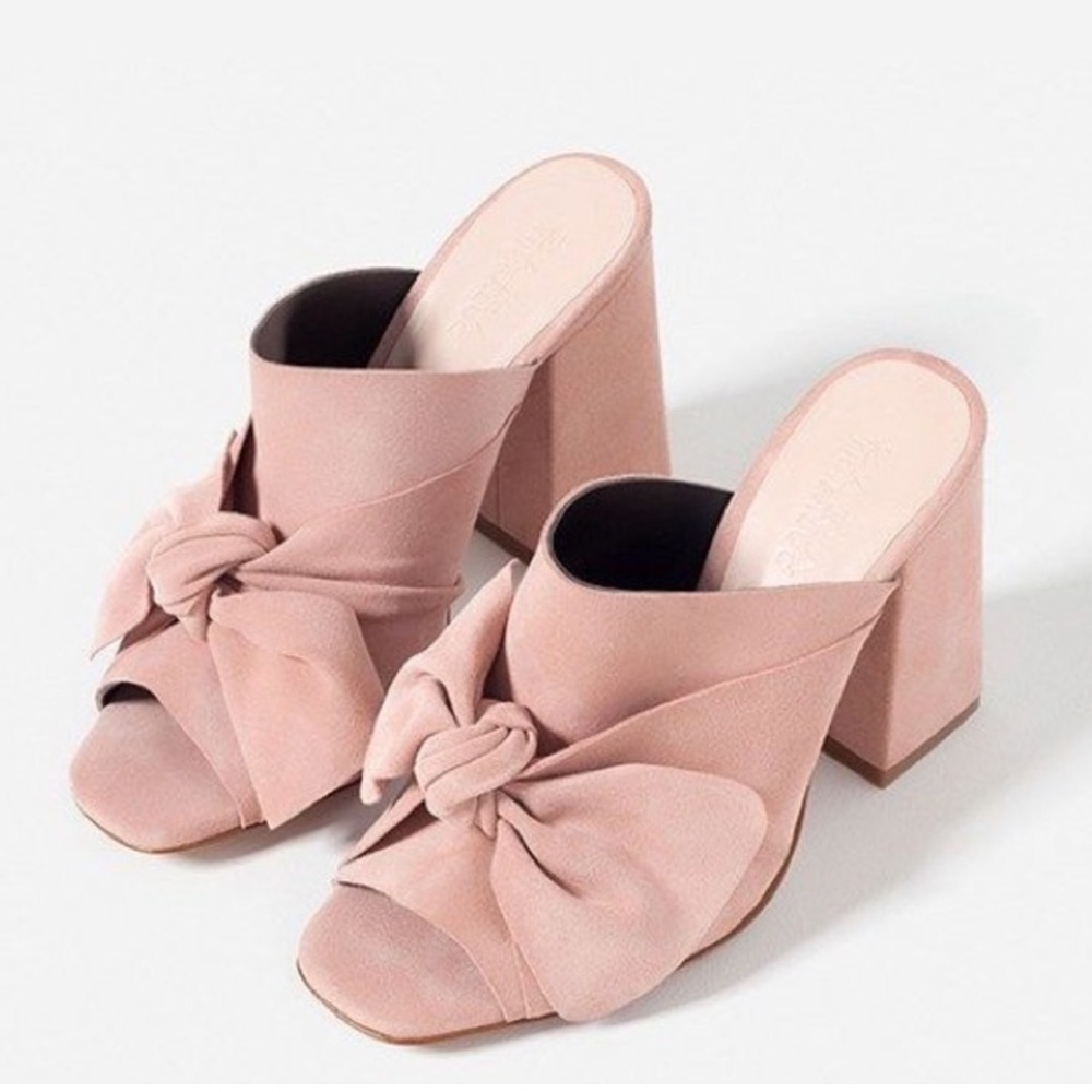Zara suede mules